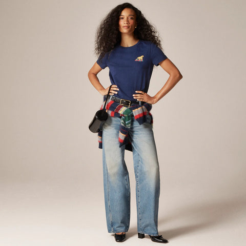 "Tiger" graphic T-shirt in broken-in jersey