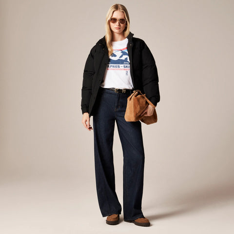 "Après-ski" graphic T-shirt in broken-in-jersey