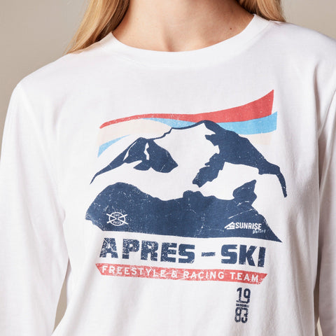 "Après-ski" graphic T-shirt in broken-in-jersey