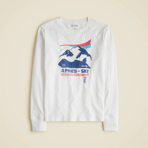 "Après-ski" graphic T-shirt in broken-in-jersey