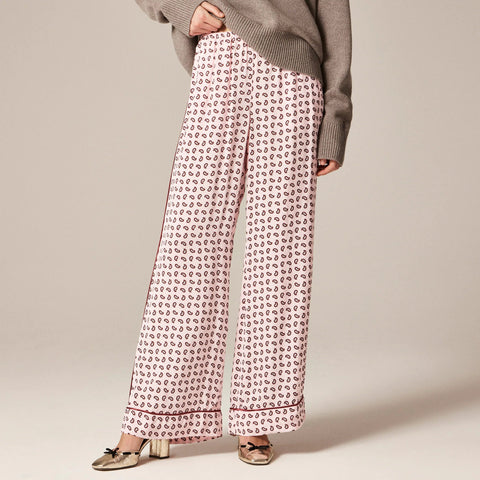 Petite Cosmo cuffed pant in paisley print