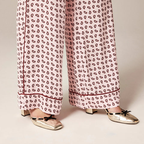 Petite Cosmo cuffed pant in paisley print