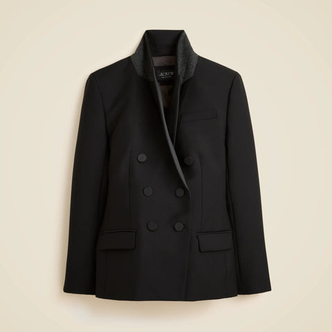 Double-breasted blazer in Italian tuxedo wool