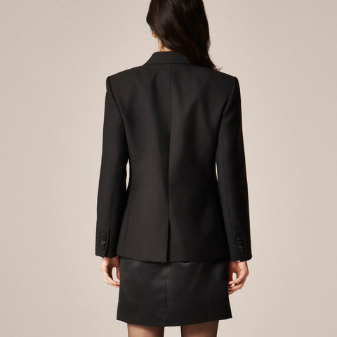 Double-breasted blazer in Italian tuxedo wool