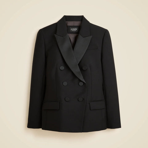 Double-breasted blazer in Italian tuxedo wool