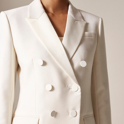 Double-breasted blazer in Italian tuxedo wool