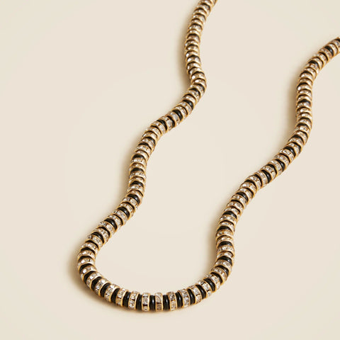 Striped crystal necklace