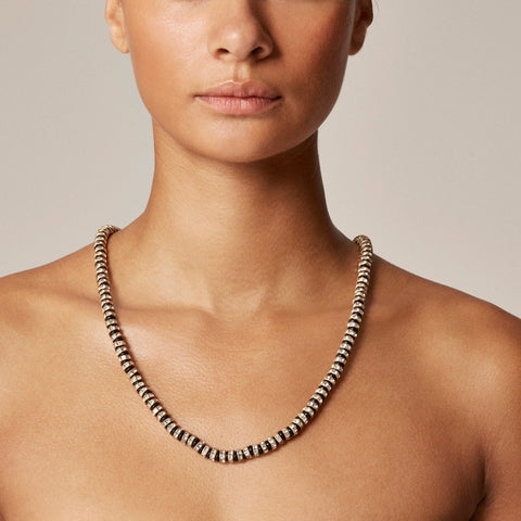 Striped crystal necklace