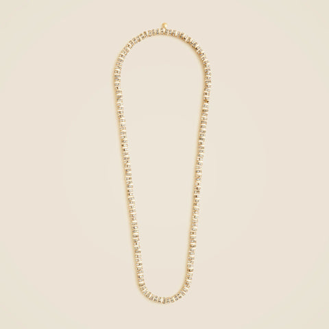 Striped crystal necklace