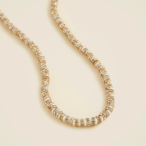 Striped crystal necklace