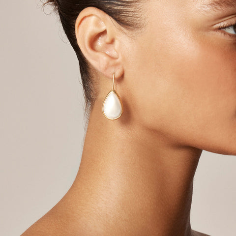 Stone teardrop earrings