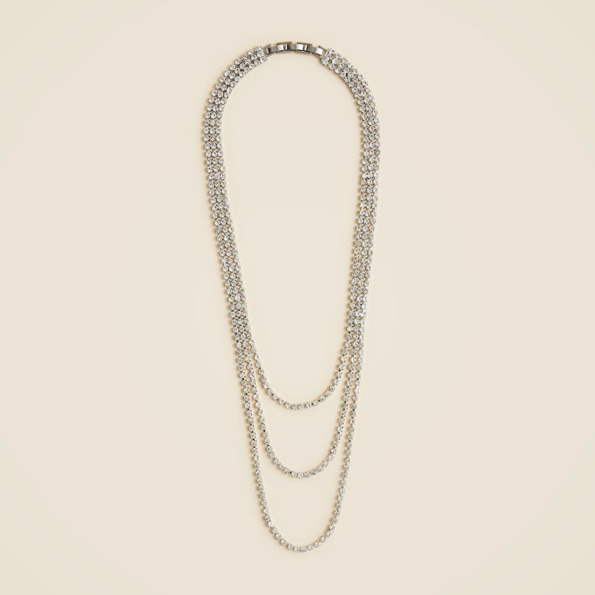 Layered crystal necklace