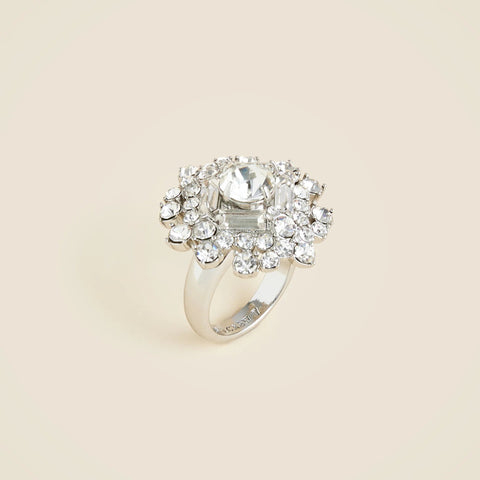 Crystal cocktail ring