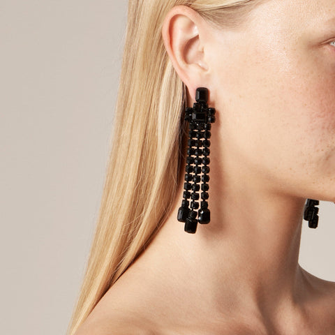 Beaded tassel earrings