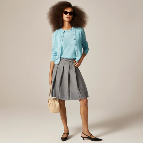 Cashmere contrast-trim cardigan