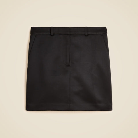 Mini trouser skirt in duchesse satin