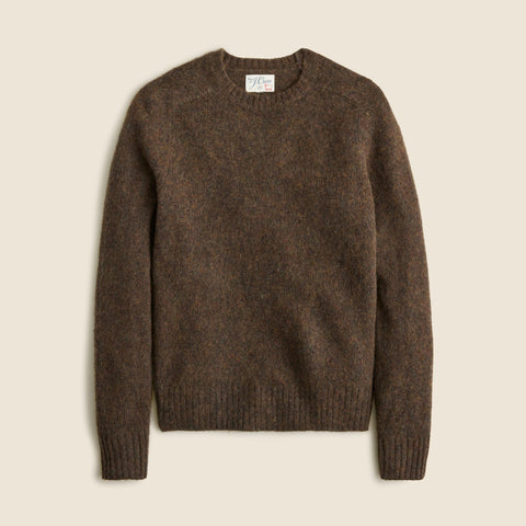Soft-washed wool saddle-sleeve sweater