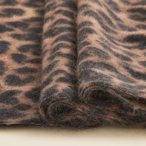 Brushed cashmere scarf in stripe