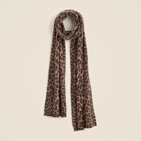 Brushed cashmere scarf in stripe