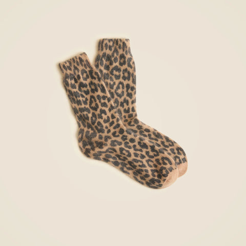 Brushed cashmere-blend socks in stripe