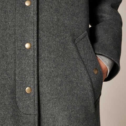 Petite long Barn Jacket™ in drapey wool blend