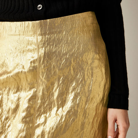 Fairfax skirt in crinkle lamé