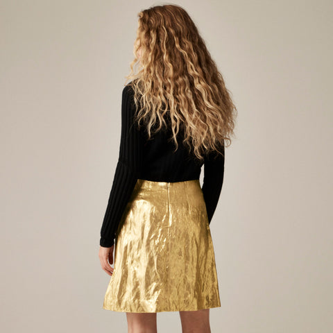 Fairfax skirt in crinkle lamé