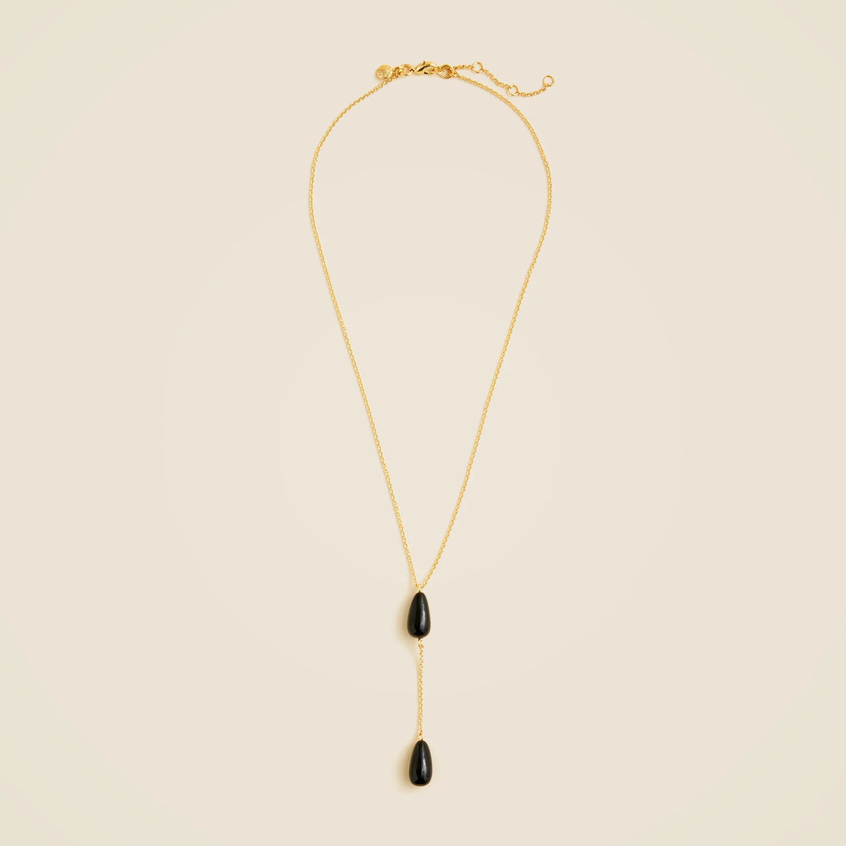 Beaded teardrop lariat necklace