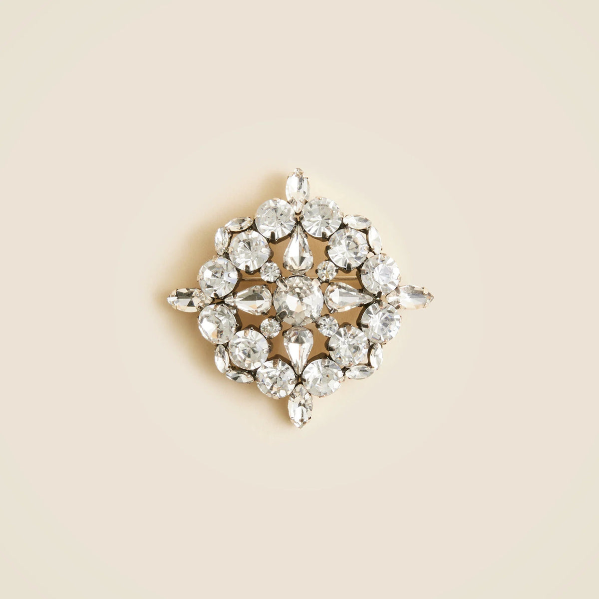 Crystal tudor brooch