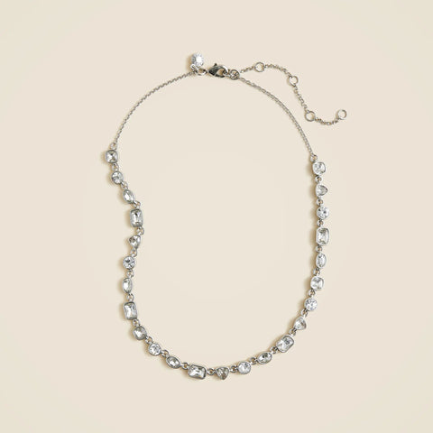 Crystal station necklace