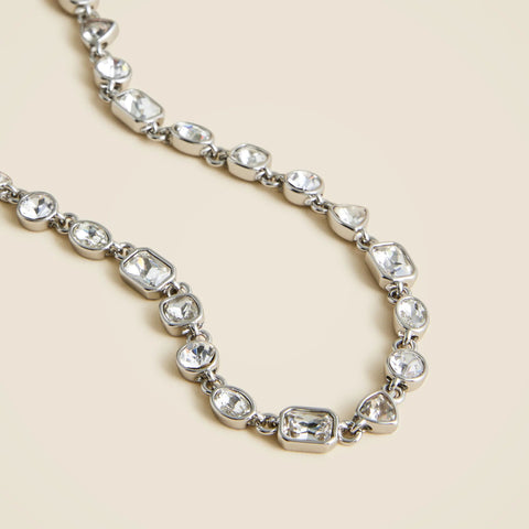 Crystal station necklace