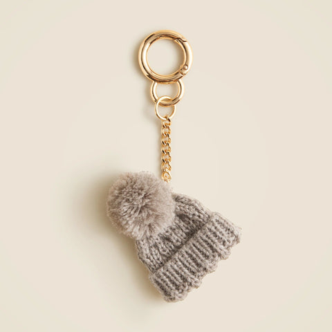 Pom-pom beanie bag charm
