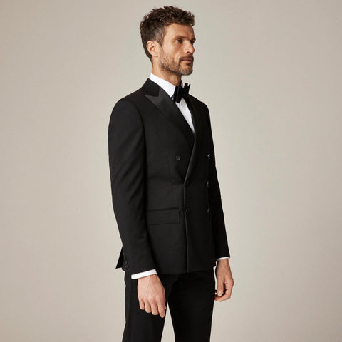 Ludlow Slim-fit double-breasted tuxedo jacket in Italian wool
