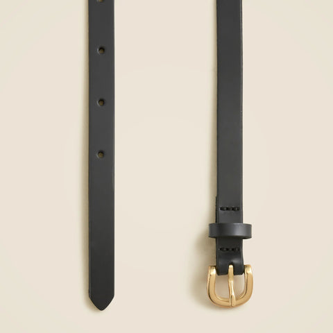 Skinny Italian leather belt