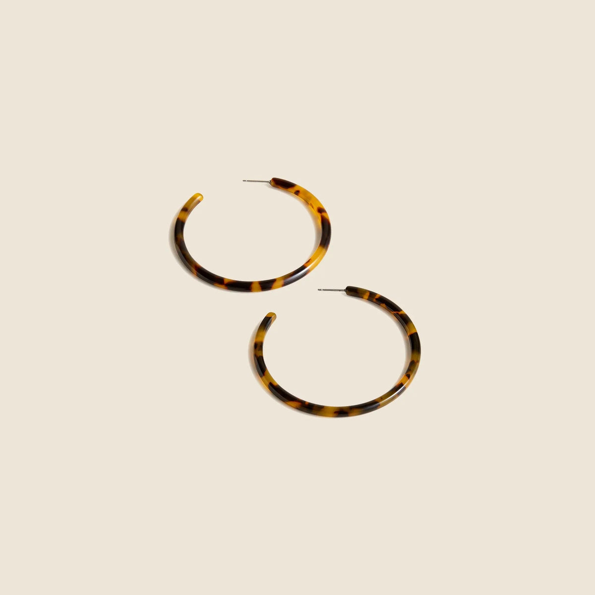 Tortoise hoop earrings