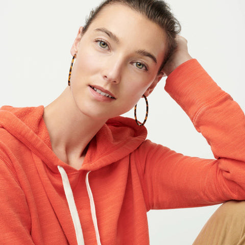 Tortoise hoop earrings