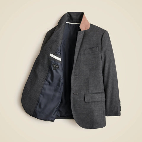 Boys' Ludlow suit jacket in stretch worsted wool blend