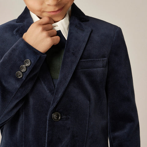 Boys' Ludlow party blazer in velvet