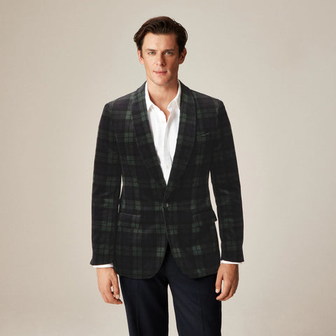Shawl-collar dinner jacket in velvet