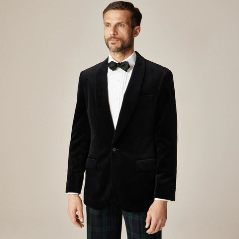 Shawl-collar dinner jacket in velvet