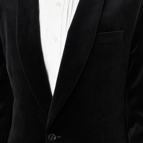 Shawl-collar dinner jacket in velvet