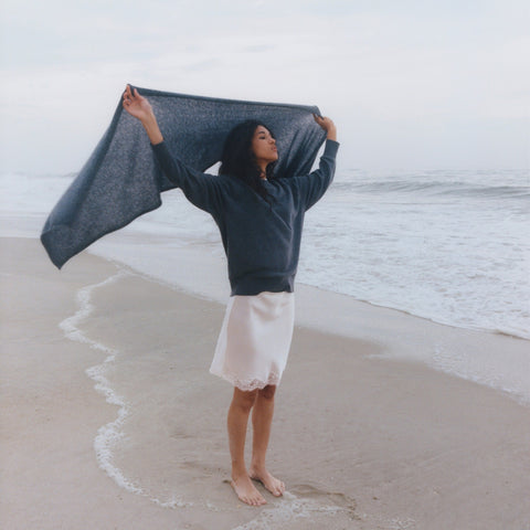 Oversized cashmere wrap