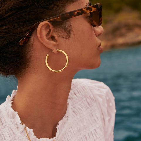 Gold hoop earrings