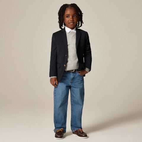 Boys' Ludlow two-button blazer in navy wool blend