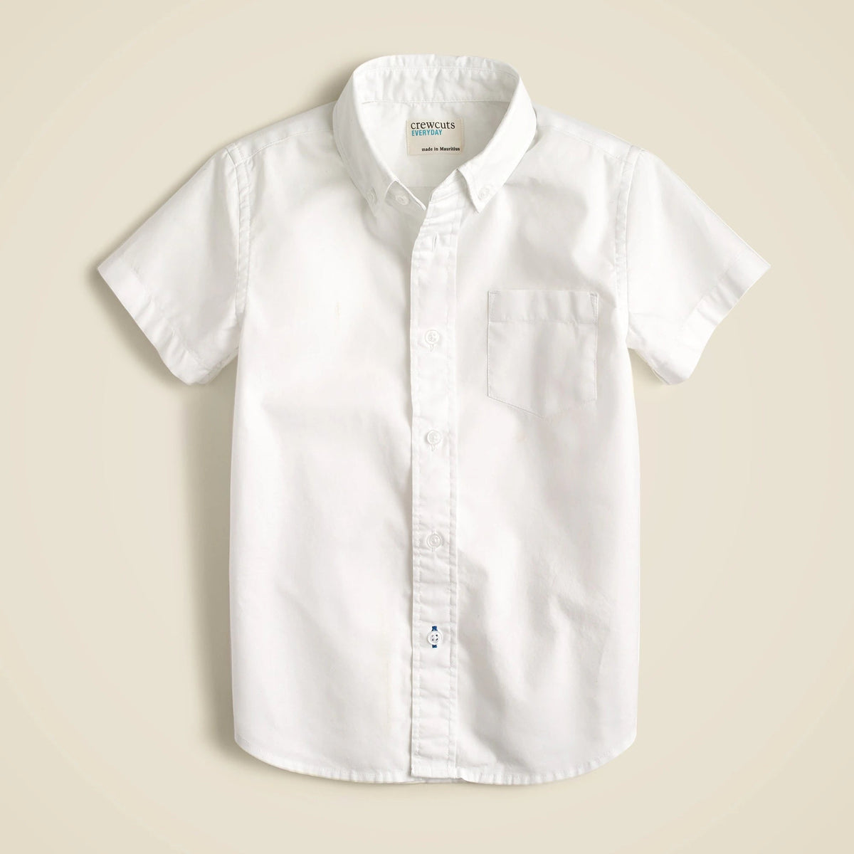Kids' short-sleeve stretch poplin button-down