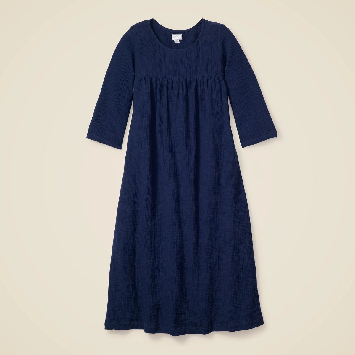 Petite Plume™ women's gauze Provence nightdress in navy