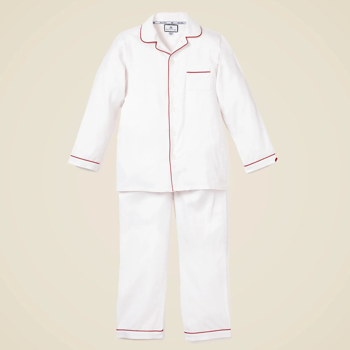 Petite Plume™ kids' pajama set with piping
