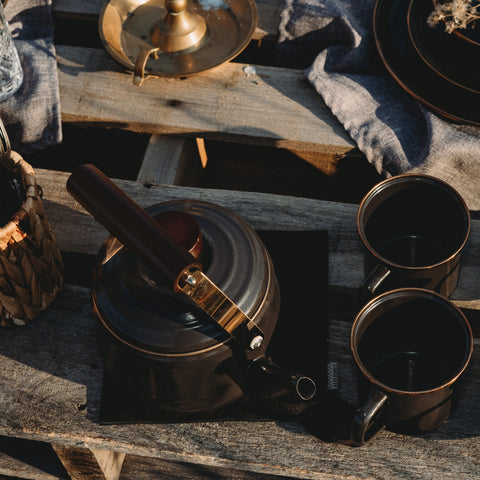 Barebones enamel teapot