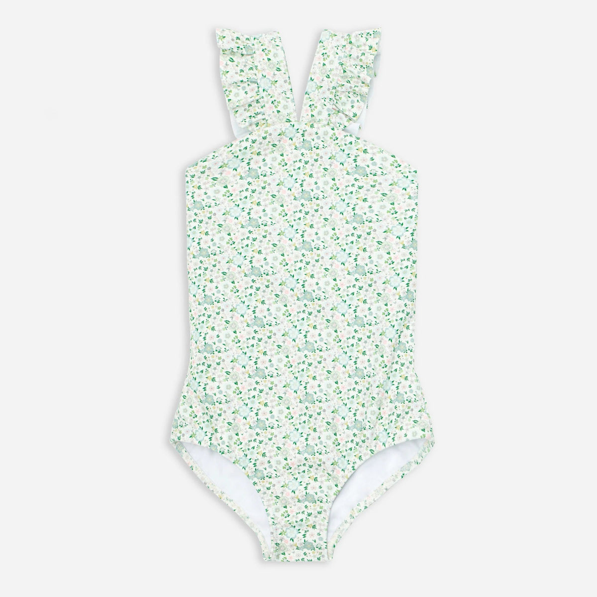 Girls' minnow™ V-neck crossover one-piece