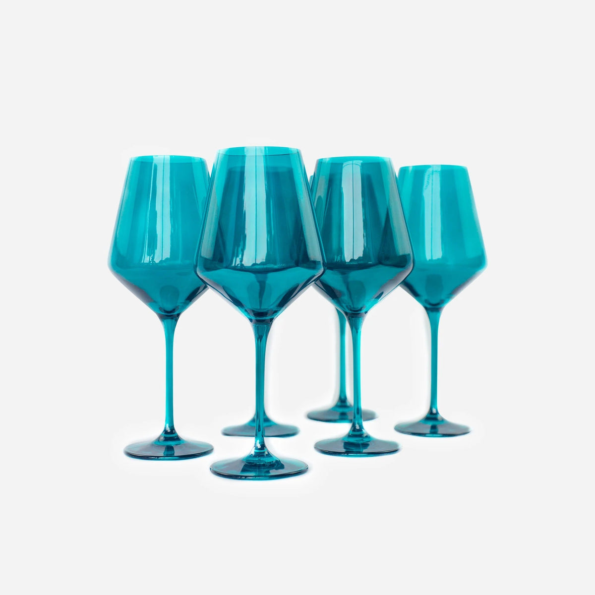 Estelle Colored Glass stemware set-of-six